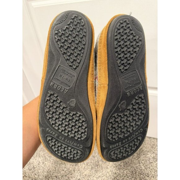 Acorn Women’s Forest Clog Slipper Grey Rabbit Size 6.5-7.5 EUC - Picture 4 of 4